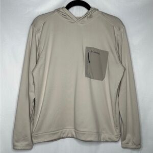 Columbia Hike Hooded Fleece Pullover Cream Sz XL